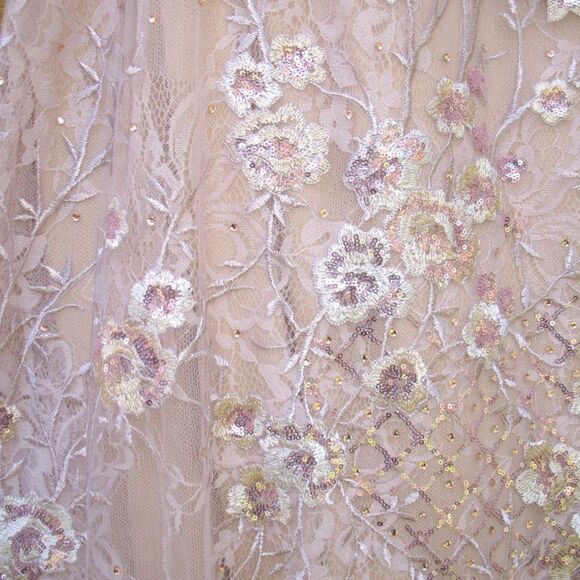 Mac Duggal 67481 Womens Floral Embellished Sleeveless Plunge Neck Gown Dress - Picture 8 of 15